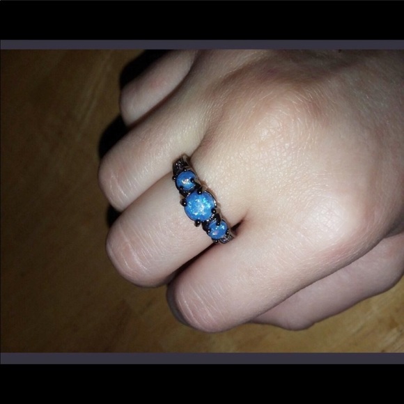 Blue Fire Opal BGF Ring NWT SZ 8 - Picture 4 of 4